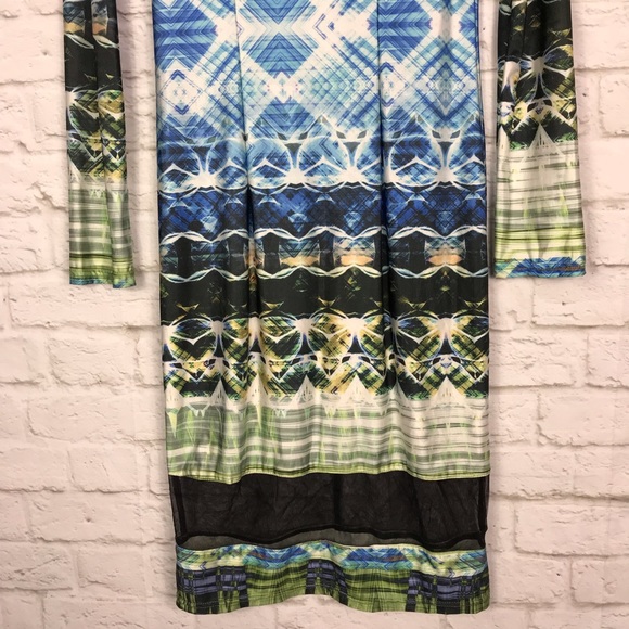 Lumier By Bariano Geo Mesh Panel Cocktail Dress S - Picture 3 of 8